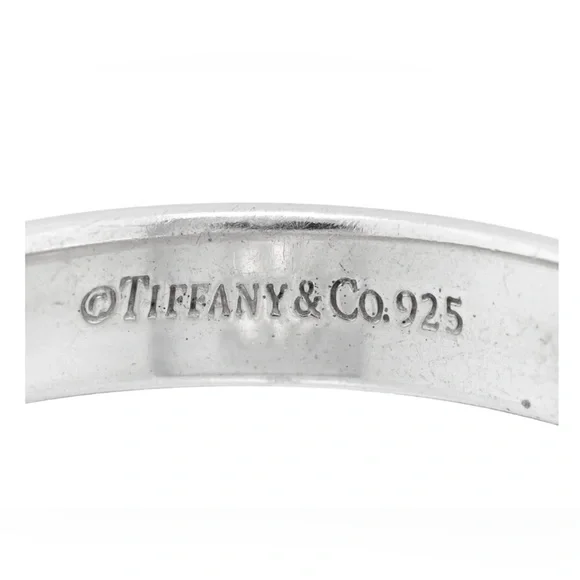 TIFFANY Sterling Silver 1837 Lock Charm Ring 56 7.5